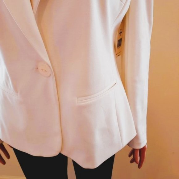 Kim Rogers Atlas Ivory Fully Lined Blazer Size M NWT - Picture 2 of 9